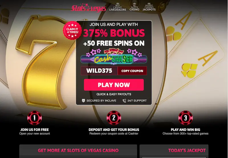 slots of vegas welcome offer